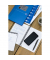 Collegeblock 100102565 Office Essentials, kariert /  kariert Rand beidseitig , A5, 90g, schwarz, 90 Blatt