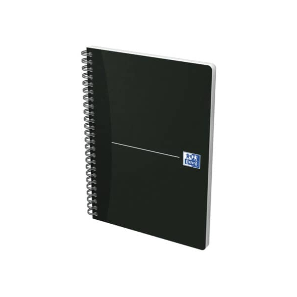 5 Stück Oxford Collegeblock 100103627, liniert / liniert Rand beidseitig , A5, 90g, schwarz, 90 Blatt 3020120029887 Oxford