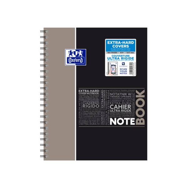 5 Stück Oxford Collegeblock 400037406 Studium, kariert / kariert Rand links, A4+, 90g, sortiert, 80 Blatt 3020120056562 Oxford
