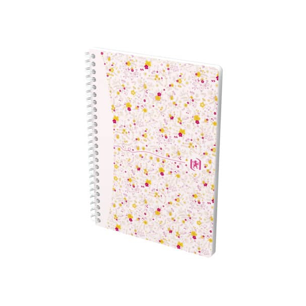 5 Stück Oxford Notizbuch 400094951, ForMe Floral, farbig sortiert, A5, kariert, 90g, 60 Blatt / 120 Seiten 3020120113319 Oxford