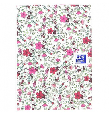 Notizblock 400094827, Blumen, liniert, A5, 80g, sortiert, 80 Blatt