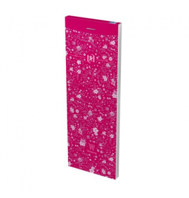 Notizbuch 400111054, ForMe Floral, farbig sortiert, Sonderformat, liniert, 90g, 80 Blatt / 160 Seiten