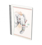 Notizbuch 400153868, Boho Spirit, wei&szlig;, A5, liniert, 90g, 60 Blatt / 120 Seiten