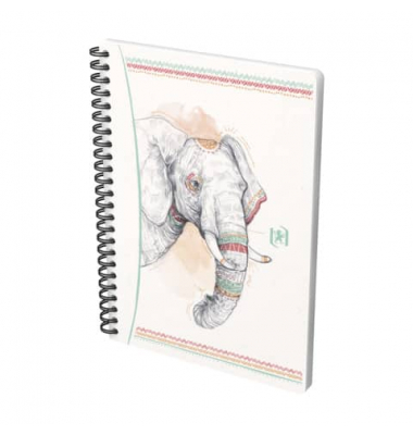 Notizbuch 400153868, Boho Spirit, wei&szlig;, A5, liniert, 90g, 60 Blatt / 120 Seiten