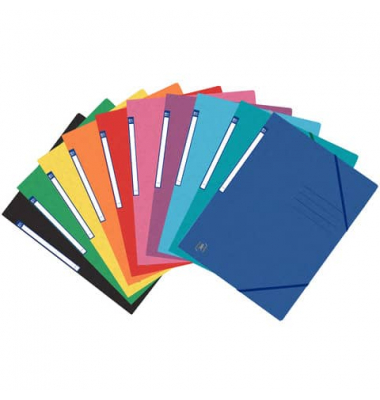 Eckspannmappe TOP FILE+ 400124547, A4 sortiert - Motivwahl nicht möglich Karton 390g, mit 3 Einschlagklappen