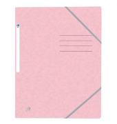 Eckspannmappe TOP FILE+ 400124546, A4 pastellfarben sortiert - Motivwahl nicht möglich Karton 390g, mit 3 Einschlagklappen