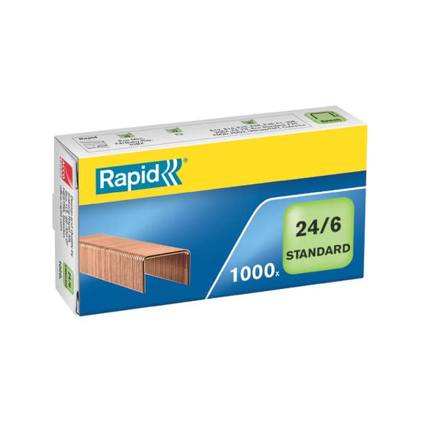 3067335324260 - Heftklammern Standard 24855700 Stahldraht verkupfert 24 6 Heftleistung 20 Blatt max  3067335324260 1000 Stück
