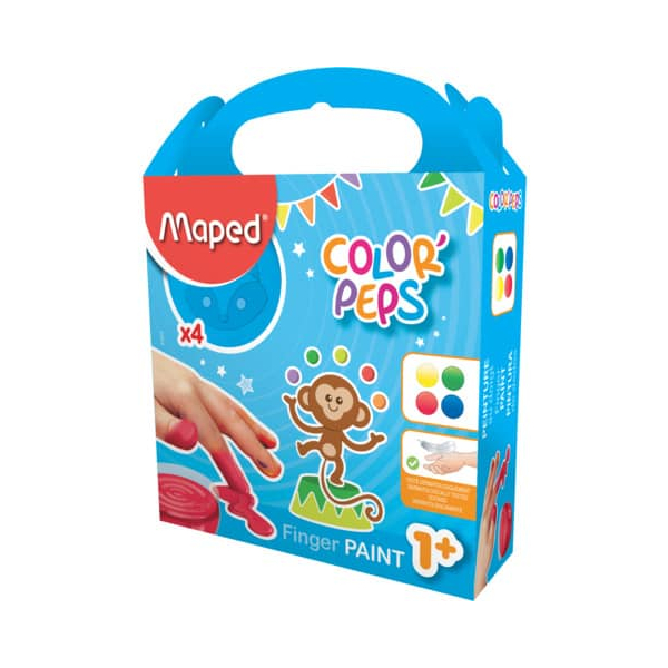 3154148125105 -  Fingerfarben-Set ColorPeps - 4x 80ml sortiert 3154148125105 MAPED 4 Stück