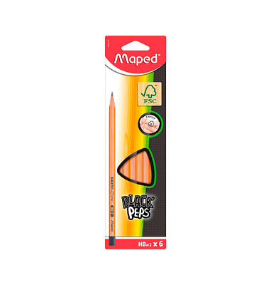 Bleistift-Set BLACK'PEPS, 850031FC, H&auml;rte HB, naturbelassen