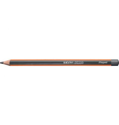 Bleistift-Set Jumbo Classic, M854021, 12x dunkelgrau/orange, 4,7mm, HB