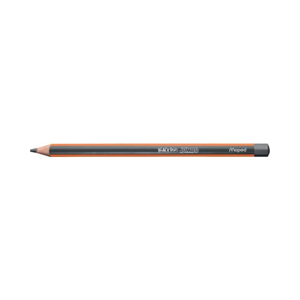 12 Stück Maped Bleistift Jumbo Classic, M854021, Härte HB, 4,7mm, dunkelgrau/orange 3154148540212 Maped