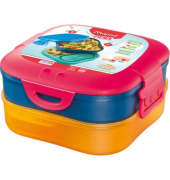 Brotdose Kids CONCEPT, M870701, rot/orange/blau, ohne, 1,4 L