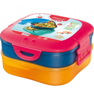 Brotdose Kids CONCEPT, M870701, rot/orange/blau, ohne, 1,4 L
