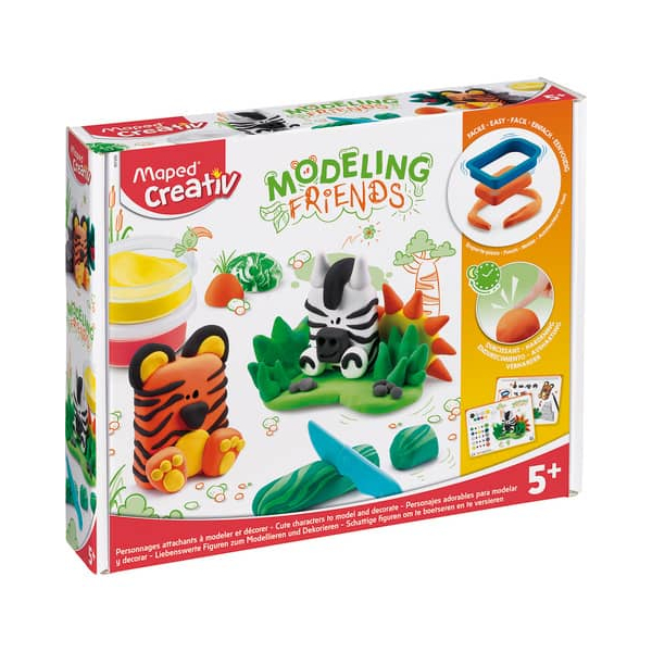 3154149072057 - maped Knete MODELING FRIENDS farbsortiert 5 Farben 4x 180 g und 1x 310 g & Zubehör 3154149072057 - maped Knete MODELING FRIENDS farbsortiert 5 Farben 4x 180 g und 1x 310 g & Zubehör