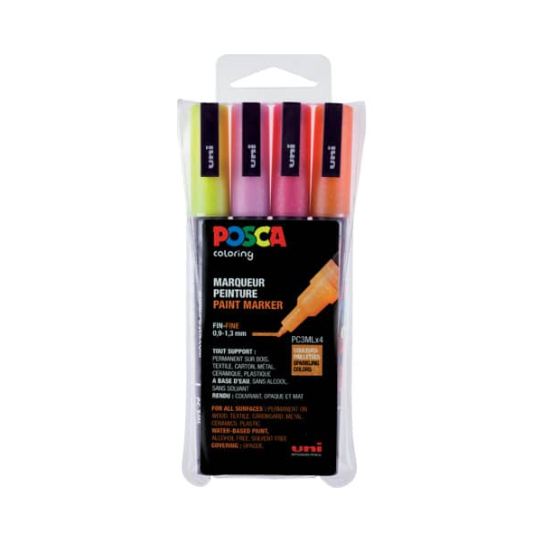3296280033389 - Marker - 09 - 13 mm 4er Set Glitter sortiert 3296280033389 UNI-POSCA