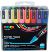Permanentmarker-Set PC-5M, 182516, Etui, 16-farbig sortiert, 1,8-2,5mm Rundspitze