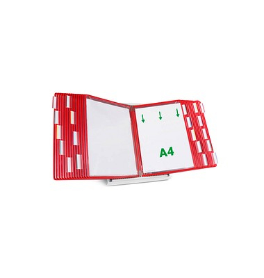 tarifold Sichttafelsystem 434303 DIN A4 rot mit 30 St. Sichttafeln