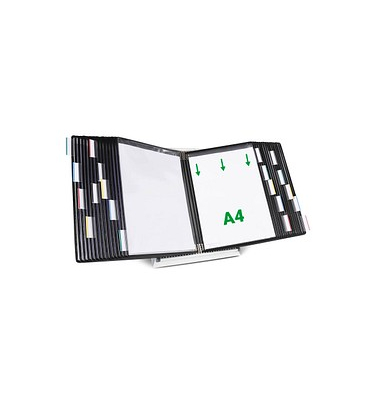 tarifold Sichttafelsystem 434307 DIN A4 schwarz mit 30 St. Sichttafeln