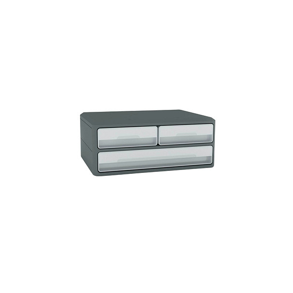 3462159014715 - Schubladenbox MoovUp lichtgrau DIN A4 quer DIN A5 quer mit 3 Schubladen 3462159014715 cep 3462159014715 - Schubladenbox MoovUp lichtgrau DIN A4 quer DIN A5 quer mit 3 Schubladen 3462159014715 cep
