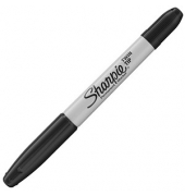 Permanentmarker Twin Tip, S0811100, schwarz, 0,7-1mm Rundspitze/doppel