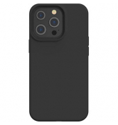 Soft Touch Silicone Case Handy-Cover für Apple iPhone 13 Pro schwarz