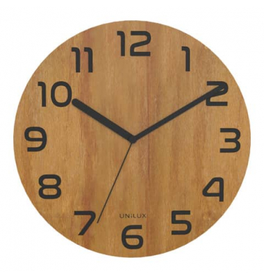  Wanduhr 400140806, bambus, 30cm, rund, analog