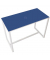 Stehtisch easyDesk 110cm (H), 150x75cm (BxT), rechteckig, blau / wei&szlig;