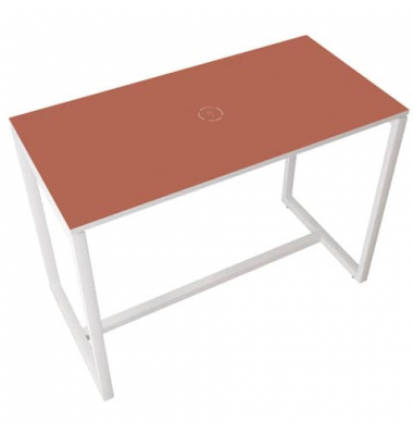 Stehtisch  easyDesk TD150.13.18 110cm (H), 150x75cm (BxT), rechteckig, braun / weiß