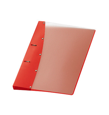 Ringbuch Diamond ohne 1141420, A4 2 Ringe 20mm Ring-Ø PP-Vollkunststoff rot