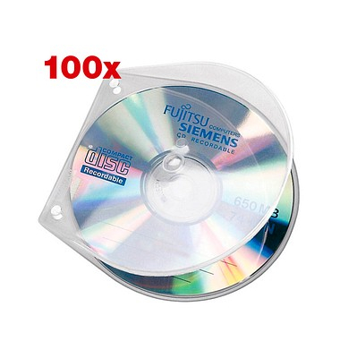 1er CD-DVD-Hüllen VELOBOX transparent