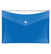 Dokumententasche VELOCOLOR&reg; 4550150, A5, blau, Polypropylen (PP), Druckknopf