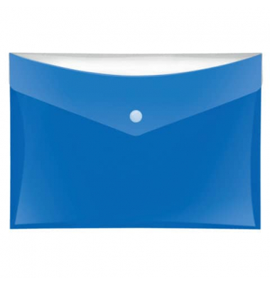 Dokumententasche VELOCOLOR&reg; 4550150, Din A5 quer, blau, Polypropylen (PP), Druckknopf