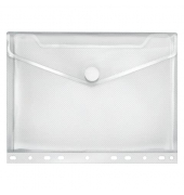 Dokumententasche Crystal 5345 100, Din A5 quer, transparent, Polypropylen (PP), Klettverschluss