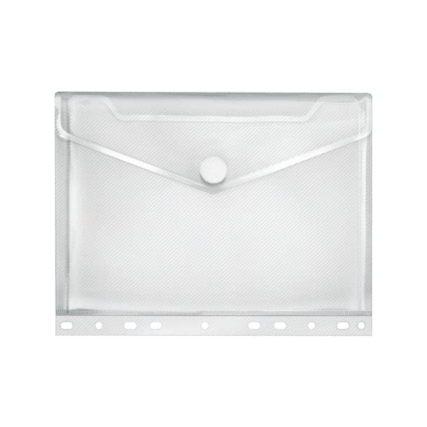 10 Stück Veloflex Dokumententasche Crystal 5345 100, Din A5 quer, transparent, Polypropylen (PP), Klettverschluss 4000225076879 Veloflex