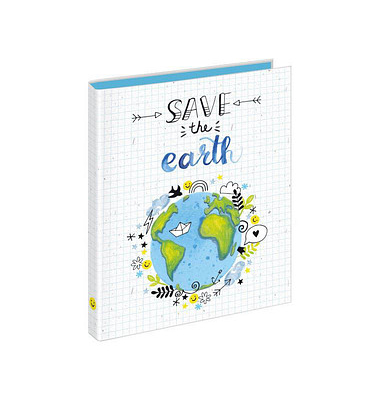 Ringbuch Save the Earth 1144981, A4 2 Ringe 15mm Ring-Ø Karton