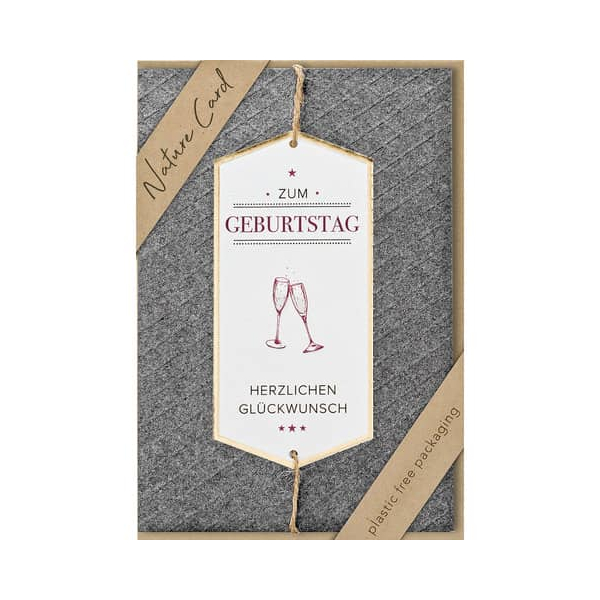 3 x bsb Geburtstagskarte - Natur Card inkl. Umschlag.
