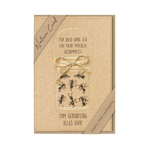 3 x BSB Glückwunschkarte Geldgeschenk Nature Card - inkl. Umschlag.