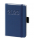 Buchkalender 02-0257, V-Book, blau, 1 Woche / 2 Seiten, 9x14cm (A6), 2025