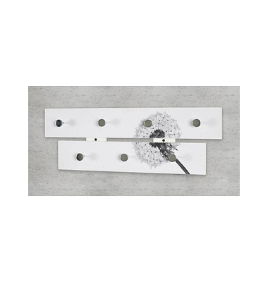HAKU Möbel Wandgarderobe 13133 Motiv Holz 7 Haken 60,0 x 21,0 cm