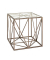 Beistelltisch 13256, 50cm (H), 50x50cm (BxT), rechteckig, glasklar / bronze