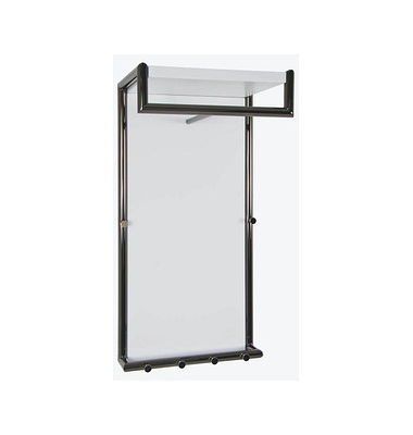 HAKU Möbel Wandgarderobe 13347 weiß Metall 6 Haken 40,0 x 80,0 cm HAKU Möbel Wandgarderobe 13347 weiß Metall 6 Haken 40,0 x 80,0 cm