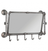 HAKU Möbel Wandgarderobe 13815 anthrazit Metall 5 Haken 75,0 x 45,0 cm