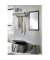 HAKU Möbel Wandgarderobe 13845 anthrazit Metall 5 Haken 70,0 x 23,0 cm