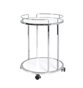 Beistelltisch 14306, 60cm (H), 45x45cm (BxT), rechteckig, weiß / chrom