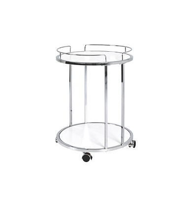 Beistelltisch 14306, 60cm (H), 45x45cm (BxT), rechteckig, weiß / chrom