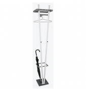 HAKU Möbel Wandgarderobe 14367 weiß Metall 5 Haken 34,0 x 183,0 cm