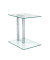 Beistelltisch 14769, 50cm (H), 45x35cm (BxT), rechteckig, glasklar / silber