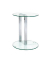 Beistelltisch 14795, 50cm (H), 40x40cm (BxT), rund, transparent / silber