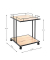 Beistelltisch 14905, 60cm (H), 45x45cm (BxT), rechteckig, eiche / schwarz