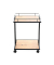 Beistelltisch 14905, 60cm (H), 45x45cm (BxT), rechteckig, eiche / schwarz
